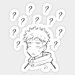 Sketch of Confused Itadori Sticker